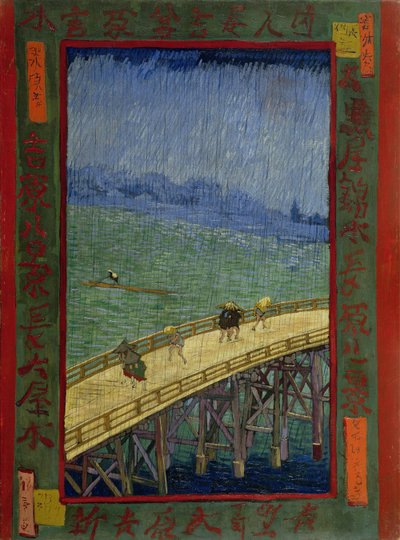 Most v dešti (podle Hiroshigeho) od Vincent van Gogh