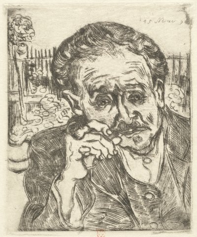 Dr. Gachet Muž s dýmkou, 1890. od Vincent van Gogh