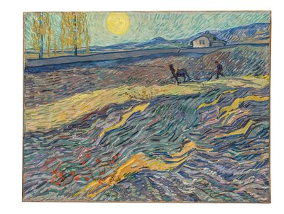 Farmář na poli, 1889 od Vincent van Gogh