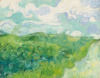 Zelená pšeničná pole, Auvers. 1890 od Vincent van Gogh