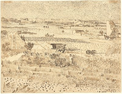 Sklizeň – pláně La Crau od Vincent van Gogh