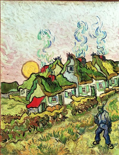 Dům a postava od Vincent van Gogh