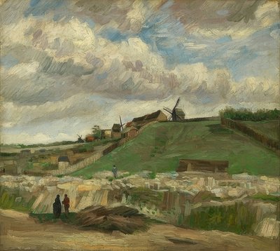 Kopec Montmartre s lomem. Paříž, červen až červenec 1886 od Vincent van Gogh