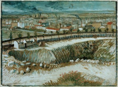 Průmyslová krajina - Na okraji Paříže nedaleko Montmartru od Vincent van Gogh