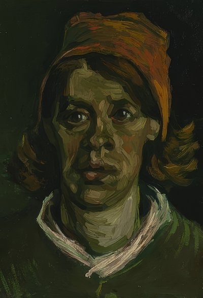 Hlava ženy. Nuenen, duben 1885 od Vincent van Gogh