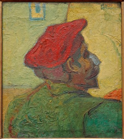 Paul Gauguin (muž s červenou čepicí) od Vincent van Gogh