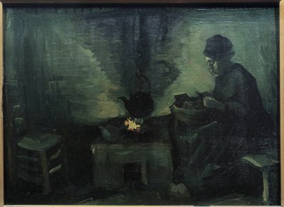 Rolník Peiture Marouflee na dřevě od Vincenta van Gogha (1853-1890) 1885 Sun. 0,29x0,4 m Paříž, Musee d