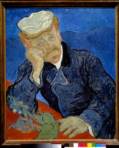 Portrét doktora Paula Gacheta (1828-1909) Obraz Vincenta van Gogha (1853-1890) 1890 Sun. 0,68x0,57 m Paříž, musee d