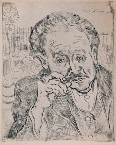 Portrét Dr. Gacheta, kolem roku 1890, 1946 od Vincent van Gogh
