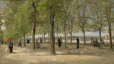 Promenáda v Jardin du Luxembourg. 1886 od Vincent van Gogh