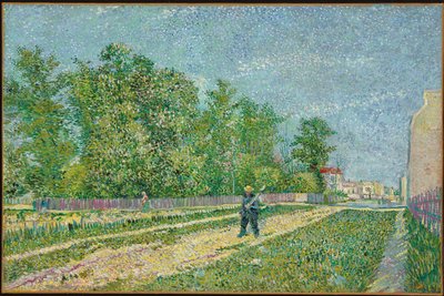 Silnice na okraji Paříže, farmář s rýčem na rameni, 1887 od Vincent van Gogh