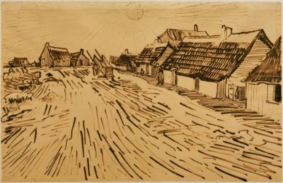 Slunné domy v Les Saintes-Maries-de-la-Mer od Vincent van Gogh