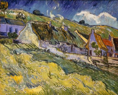 Doškové domy od Vincent van Gogh