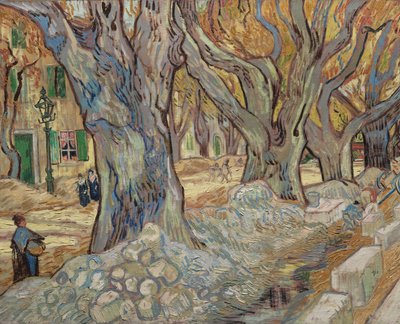 Velké platany nebo Road Mendery v Saint-Rémy, 1889 od Vincent van Gogh
