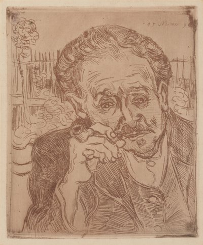 Muž s dýmkou: Portrét doktora Gacheta od Vincent van Gogh