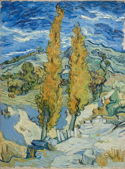 Topoly v Saint-Rémy, 1889 od Vincent van Gogh
