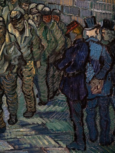 Vězeňský dvůr (detail) od Vincent van Gogh