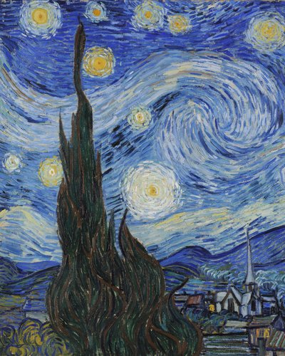 Hvězdná noc, červen 1889 (olej na plátně) (detail 702746) od Vincent van Gogh