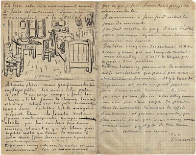 Ložnice, Dopis Paulu Gauguinovi z Arles, středa, 17. října 1888 od Vincent van Gogh
