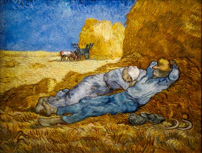 Poledníková linie známá také jako Siesta od Vincent van Gogh