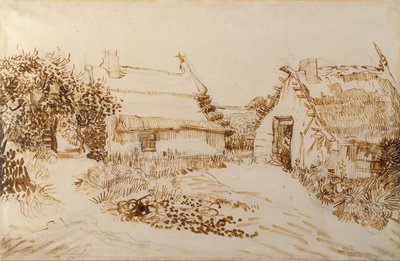 Dvě chaty v Saintes-Maries-de-la-Mer od Vincent van Gogh