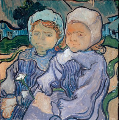 Dvě malé holčičky, červen 1890 (olej na plátně) od Vincent van Gogh