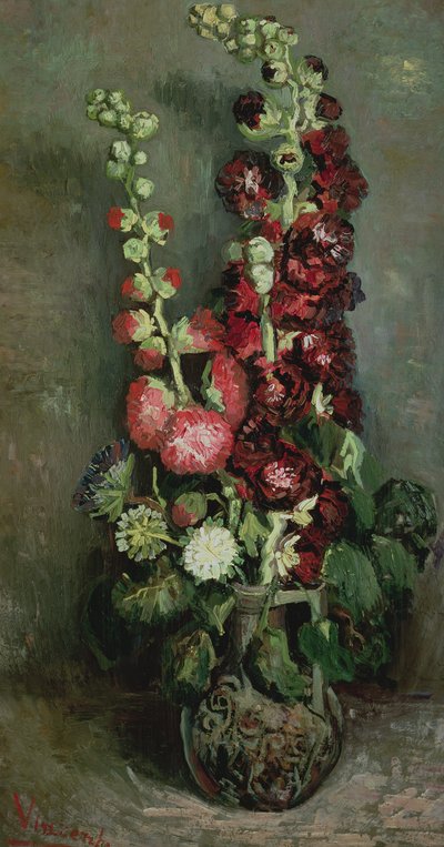Váza z Hollyhocks, 1886 od Vincent van Gogh