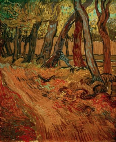 Cesta v zahradě sanatoria od Vincent van Gogh