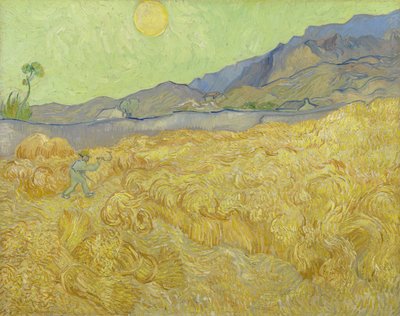 Pšeničné pole se sekačkou od Vincent van Gogh