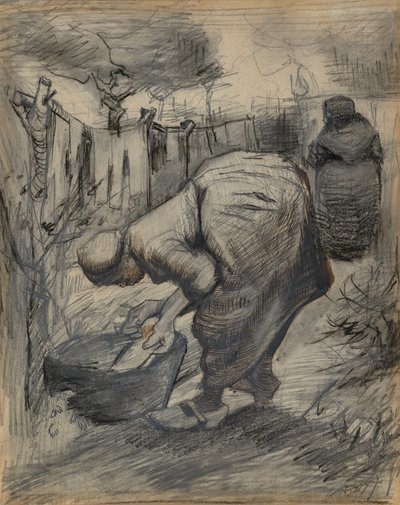 Žena u vany, v zahradě od Vincent van Gogh