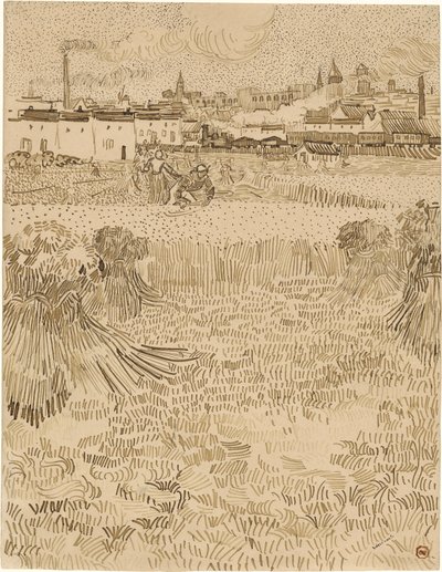 Arles. Pohled z Wheatfields (1888) od Vincent van Gogh