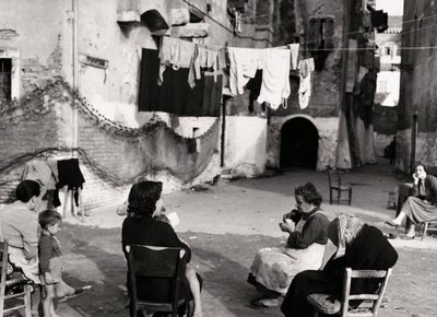 Ulice Chioggia (čb fotografie) od Vincenzo Balocchi