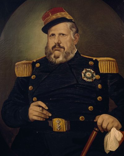 Portrét Ferdinanda II Bourbon-Dvě Sicílie (olej na plátně) od Vincenzo De Mita