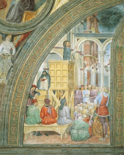 The Miracle of the Cloud, detail z Příběhů svatého Petra mučedníka, Vincenzo Foppa od Vincenzo Foppa