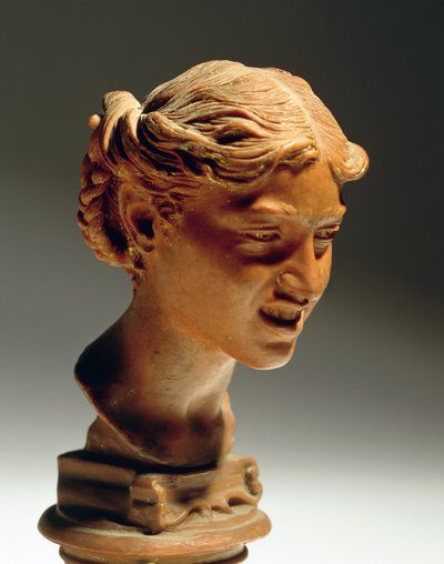 Hlava ženy z Capri, Vincenzo Gemito (1852-1929), červený vosk od Vincenzo Gemito