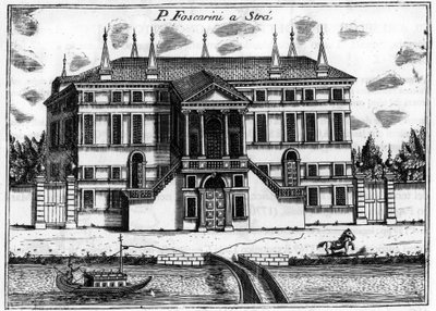 Palác (Palazzo) Foscarini ve Stra u Benátek. ve filmu „Singularita Benátek“ od Vincenza Coronelliho (1650-1718). od Vincenzo Maria Coronelli