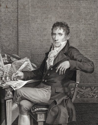 Portrét houslisty a skladatele Alessandra Rolly 1757-1841, c. 1810. od Vincenzo Raggio
