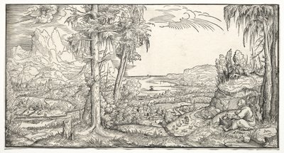 St. John na ostrově Patmos, c. 1545-55. od Virgilius Solis