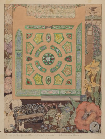 Květná zahrada - Lewis Estate, c. 1936. od Virginia Richards