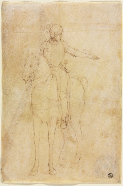 Obrněná postava na koni, c. 1450. od Vittore Carpaccio