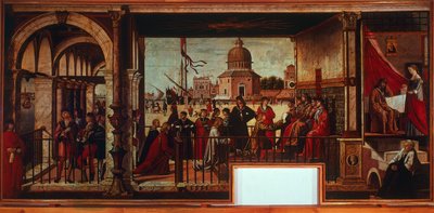 Příjezd anglických velvyslanců u soudu v Bretani (malba) od Vittore Carpaccio