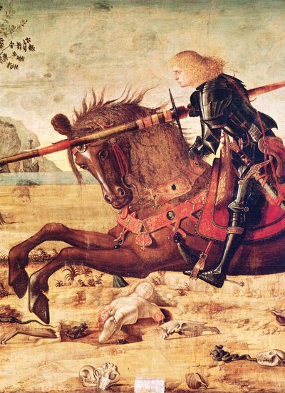 Detail St. George Killing the Dragon, c.1502-07 od Vittore Carpaccio
