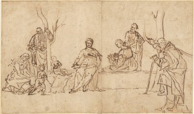 Madona a dítě se svatými v krajině (Sacra Conversazione) od Vittore Carpaccio