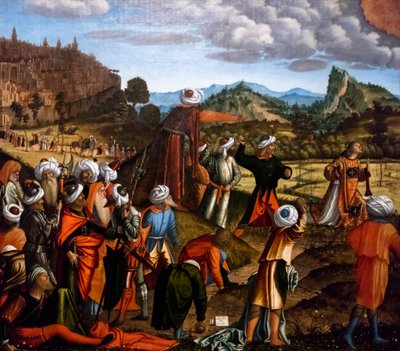 Kamenování svatého Štěpána, cyklus Svatý Štěpán od Vittore Carpaccio