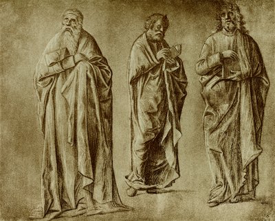 Studie tří postav pro světce od Vittore Carpaccio