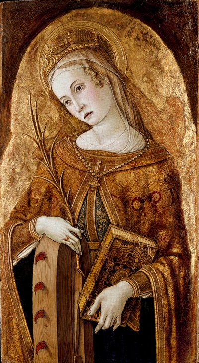 Svatá Kateřina Alexandrijská, počátek 90. let 14. století od Vittore Crivelli