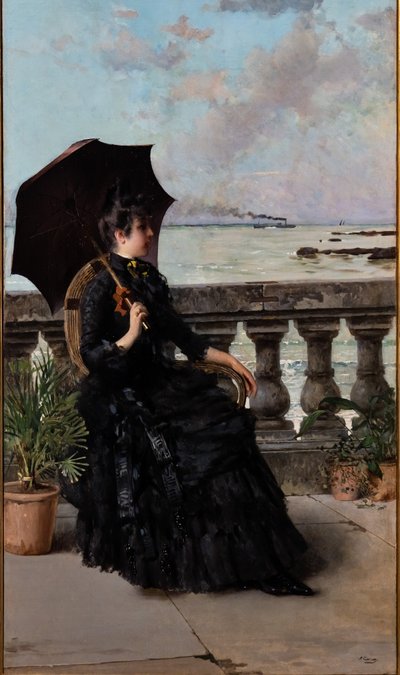 Na terase Mascagni od Vittorio Matteo Corcos