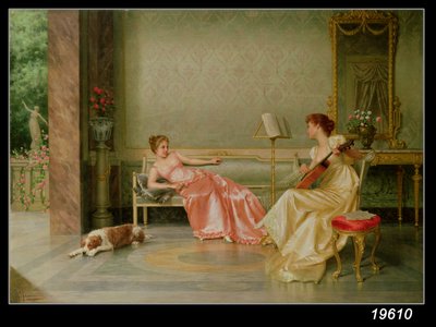 Hudební mezihra (olej na plátně) od Vittorio Reggianini