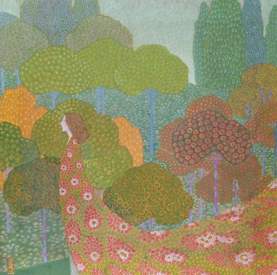Jaro, kolem roku 1911 (tempera a zlato na plátně) od Vittorio Zecchin