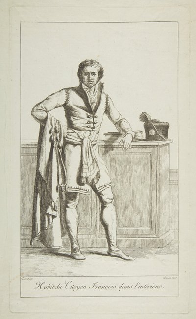 Uvnitř oděvu francouzského občana, 1794. od Vivant Denon